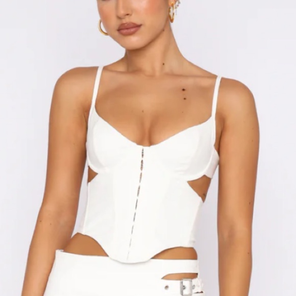 White Fox Boutique White Cutout Top